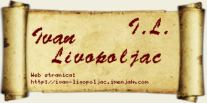 Ivan Livopoljac vizit kartica
